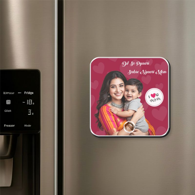 Personalized Musical Fridge Magnet for Mom with Voice Message